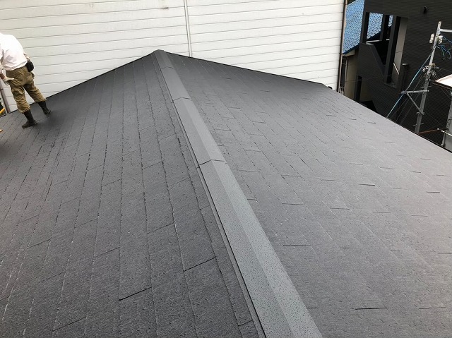 カラーベスト設置棟板金も